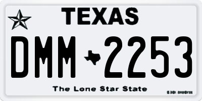 TX license plate DMM2253