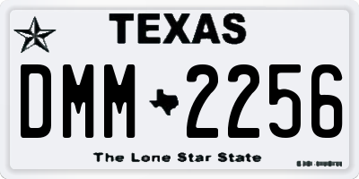 TX license plate DMM2256