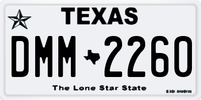 TX license plate DMM2260