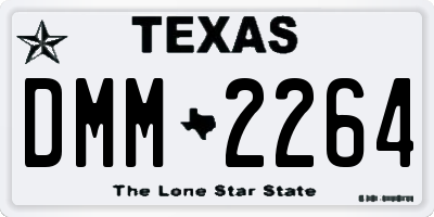 TX license plate DMM2264