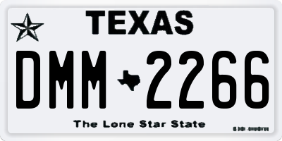 TX license plate DMM2266