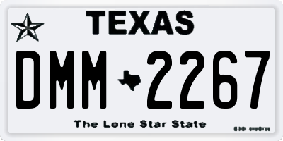 TX license plate DMM2267