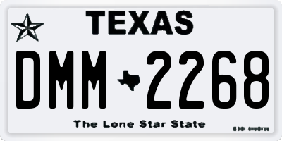 TX license plate DMM2268