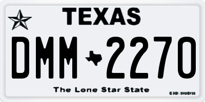 TX license plate DMM2270