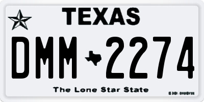 TX license plate DMM2274