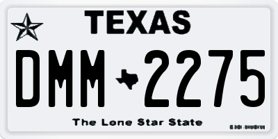 TX license plate DMM2275