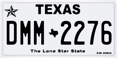 TX license plate DMM2276