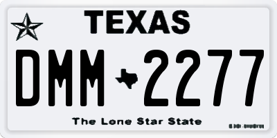 TX license plate DMM2277