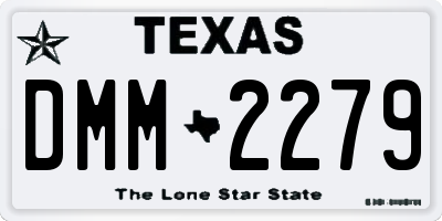 TX license plate DMM2279