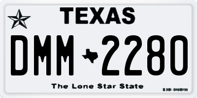 TX license plate DMM2280