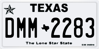 TX license plate DMM2283