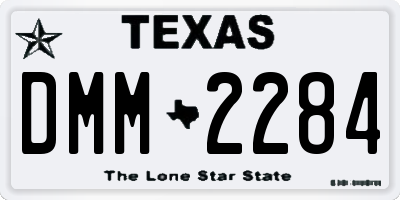 TX license plate DMM2284