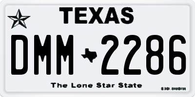 TX license plate DMM2286