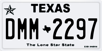 TX license plate DMM2297