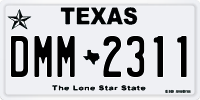 TX license plate DMM2311