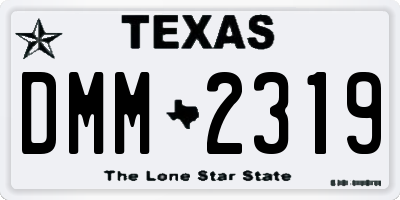 TX license plate DMM2319