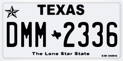 TX license plate DMM2336