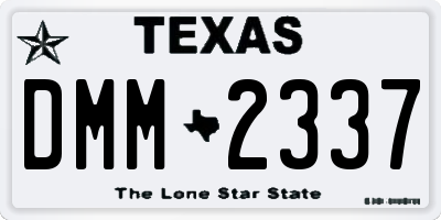 TX license plate DMM2337