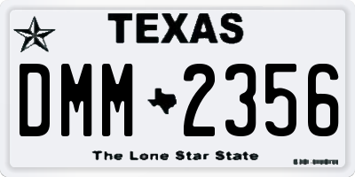 TX license plate DMM2356