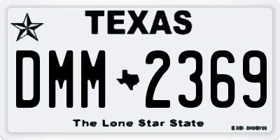 TX license plate DMM2369