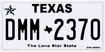 TX license plate DMM2370