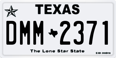 TX license plate DMM2371