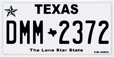 TX license plate DMM2372