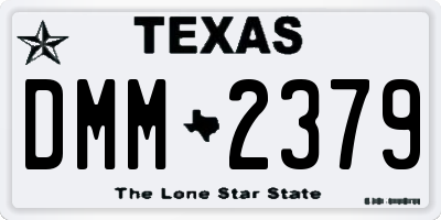 TX license plate DMM2379
