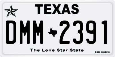 TX license plate DMM2391