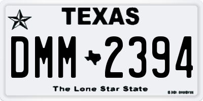 TX license plate DMM2394