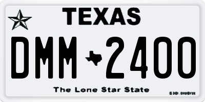TX license plate DMM2400