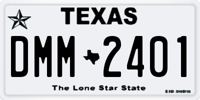 TX license plate DMM2401