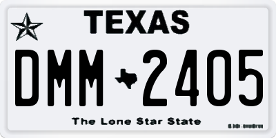 TX license plate DMM2405