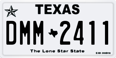 TX license plate DMM2411