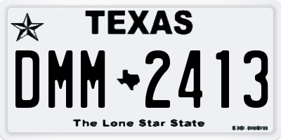 TX license plate DMM2413