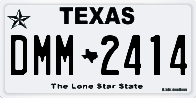 TX license plate DMM2414