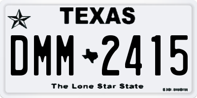 TX license plate DMM2415