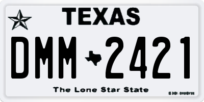 TX license plate DMM2421