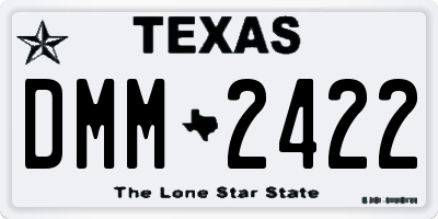 TX license plate DMM2422