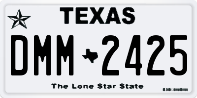 TX license plate DMM2425