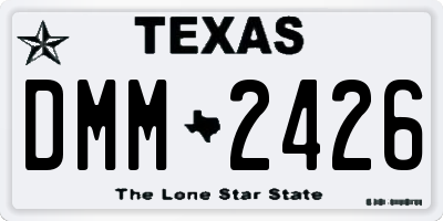 TX license plate DMM2426