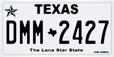 TX license plate DMM2427