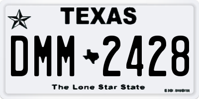 TX license plate DMM2428