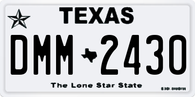TX license plate DMM2430