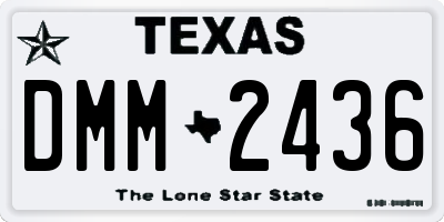 TX license plate DMM2436