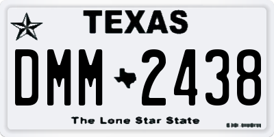 TX license plate DMM2438