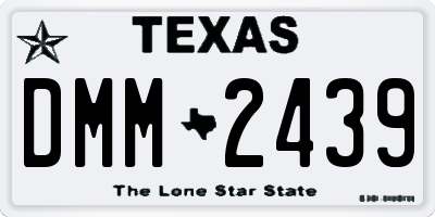 TX license plate DMM2439