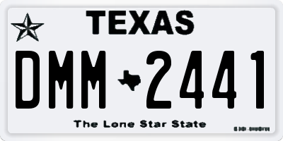 TX license plate DMM2441