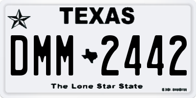 TX license plate DMM2442