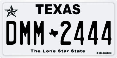 TX license plate DMM2444